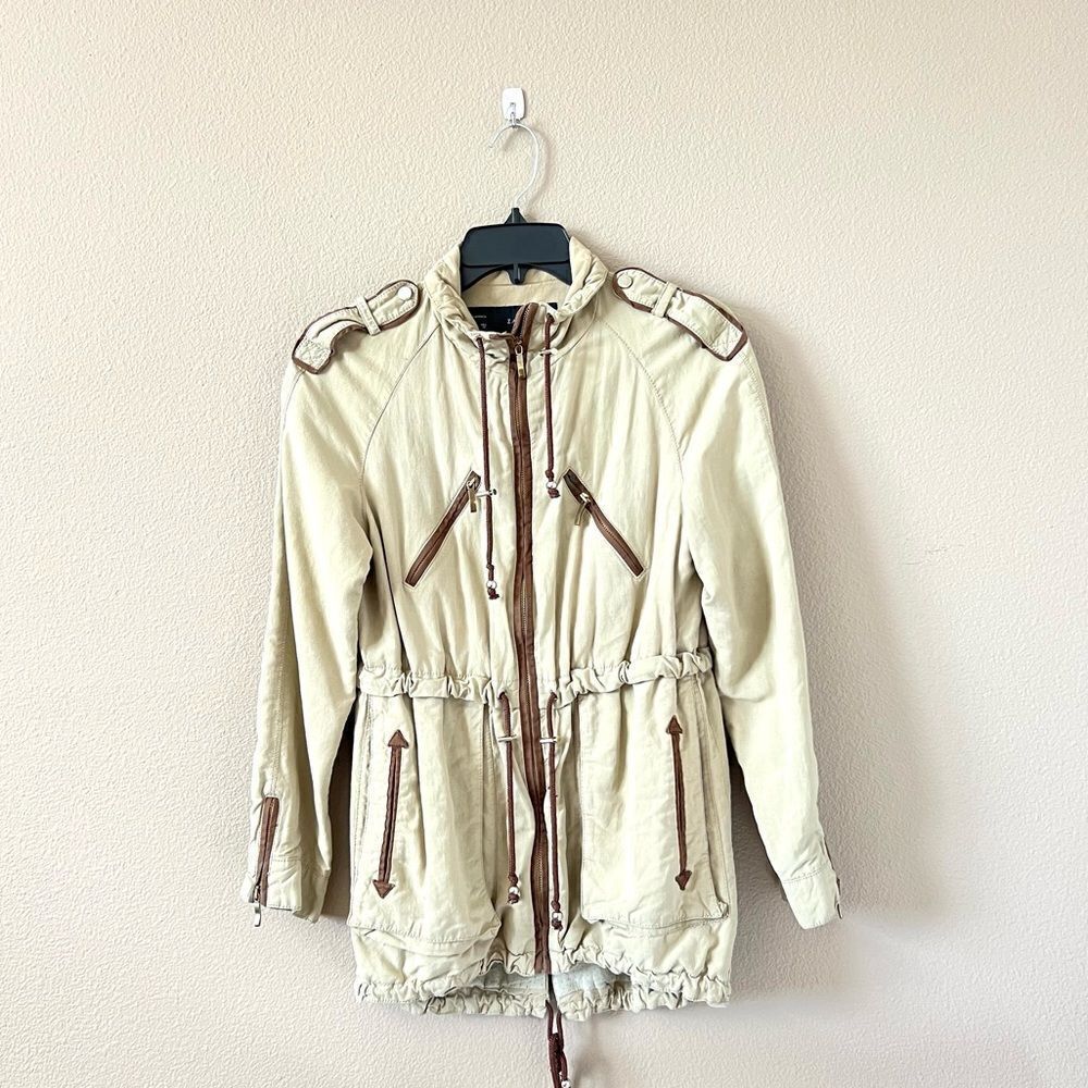 Zara Khaki Soft Utility Jacket